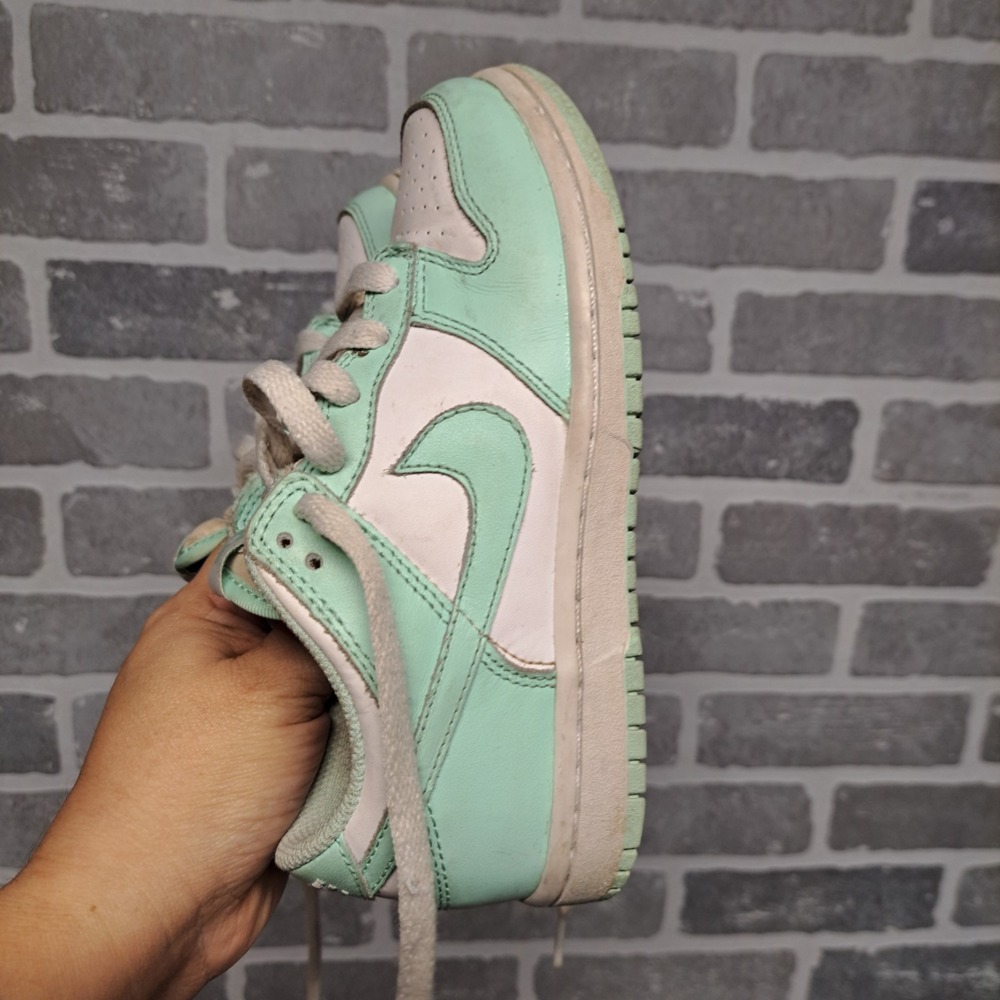 Nike Shoes Dunk Low Mint Foam Teal White Sneakers Size 1Y - Picture 4 of 11